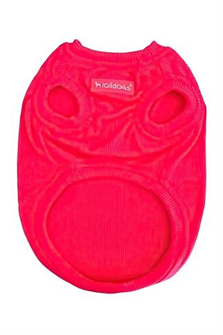 Lolidogs Basics - Kaşkorse Köpek Tshirtü Neon Pembe