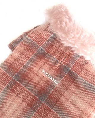 Lolidogs Cindy Yakası Kürklü Kaşe Köpek Montu - Limited Edition