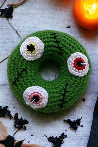 Lolidogs Halloween Scary Donut Örgü Köpek Oyuncağı