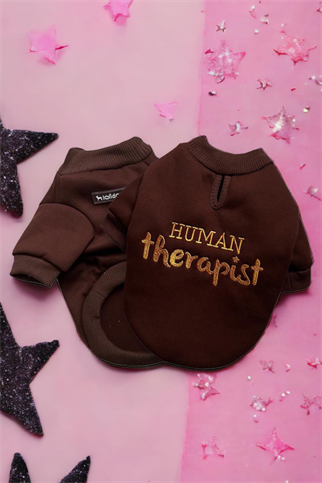 Lolidogs Human Therapist Nakışlı Köpek Sweatshirtü