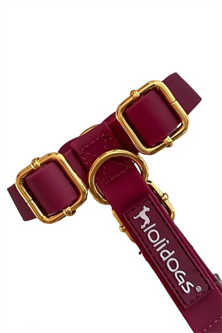 Lolidogs Jelly Lux Collection Köpek Göğüs Tasması Ruby Bordo