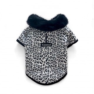 Lolidogs Leopar Desenli içi Peluş Rugan Köpek Montu