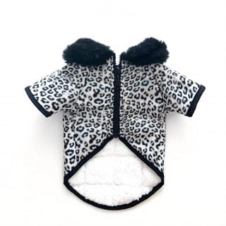 Lolidogs Leopar Desenli içi Peluş Rugan Köpek Montu