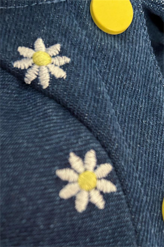 Lolidogs Nakış İşlemeli Köpek Kot Ceket Daisy