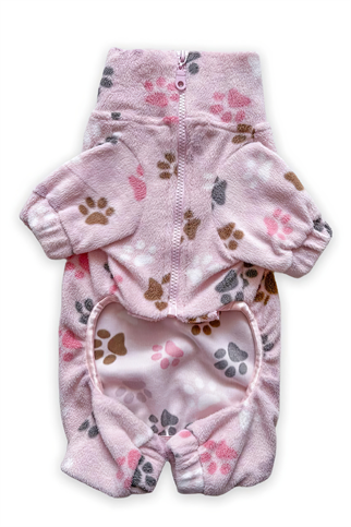 Lolidogs Paw Print Polar Köpek Tulumu Pembe