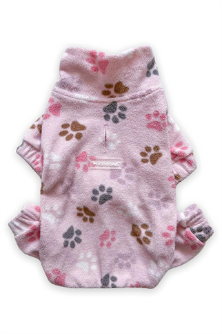 Lolidogs Paw Print Polar Köpek Tulumu Pembe