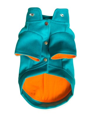 Lolidogs Queen Yakası Taşlı Kaşmir Köpek Montu Turkuaz