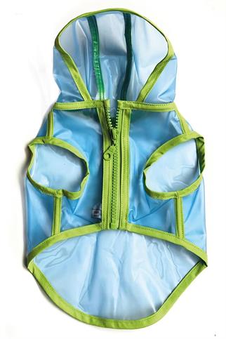 Lolidogs Şeffaf Köpek Yağmurluğu Mavi-Yeşil