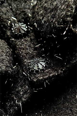 Lolidogs Simli Şanel Köpek Montu Swan Siyah