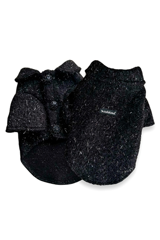 Lolidogs Simli Şanel Köpek Montu Swan Siyah