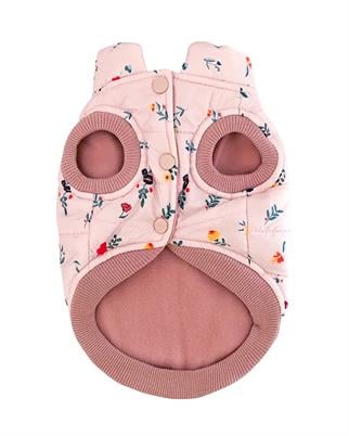 Lolidogs Şişme Köpek Montu Floral Toz Pembe