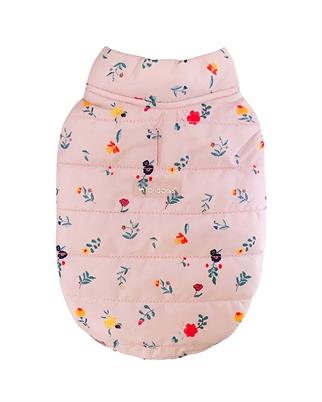 Lolidogs Şişme Köpek Montu Floral Toz Pembe