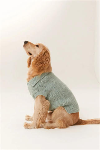 Lorico Örgü Yün Ceket Su Yeşili