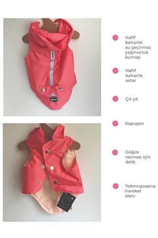 Lulu The Urban Pup Ultra Light Pink Raincoat