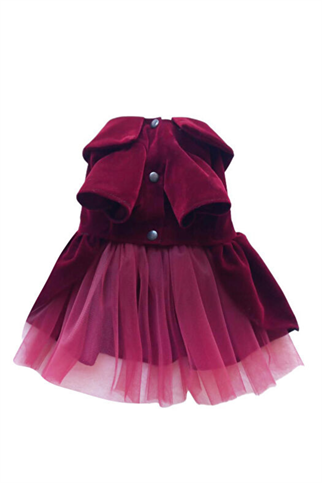 MerPaw Bordo Kadife Elbise 