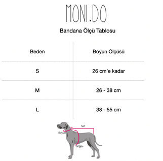 Monido Geometrik Desenli Köpek Bandana