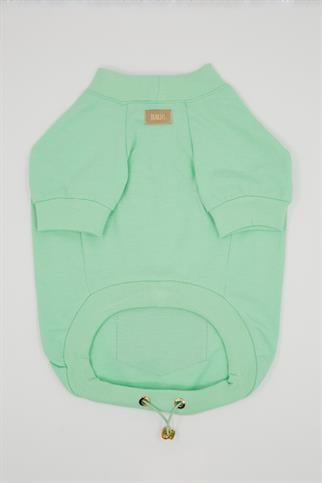 Monido Köpek Tişört - Mint Yeşili ve Puantiyeli Cep Detaylı