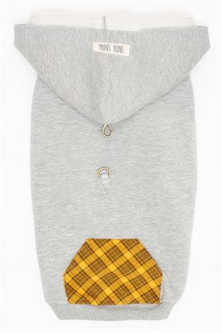 Mons Bons Dog Scott Dog Hoodie Gray