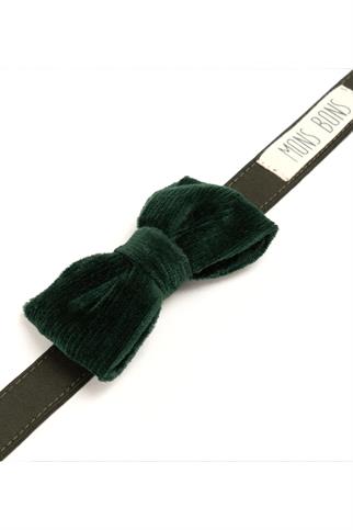 Mons Bons Velvet Köpek Papyon Yeşil