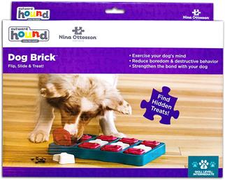 Nina Ottosson Outward Hound Dog Brick - Interactive dog toy for Leckerlis Medium