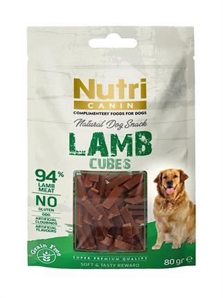 Nutri Canin Lamb Cubes Snack Tahılsız Kuzu Etli Küp Köpek Ödülü 80 Gr