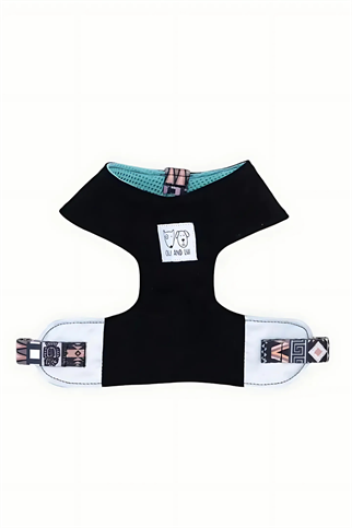 Oli and Lui Dark Aztec Denim Siyah Köpek Göğüs Tasması 