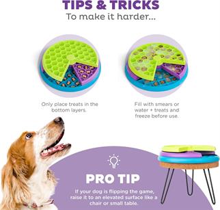 Outward Hound Nina Ottosson Lickin Layers - Interactive brain toy for dogs - for slower eating speed