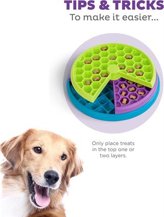 Outward Hound Nina Ottosson Lickin Layers - Interactive brain toy for dogs - for slower eating speed