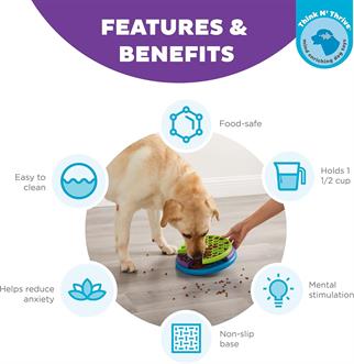 Outward Hound Nina Ottosson Lickin Layers - Interactive brain toy for dogs - for slower eating speed