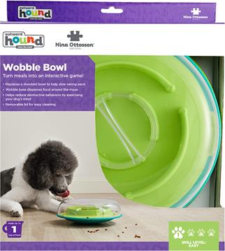 Outward Hound Nina Ottosson Wobble Bowl - Brain Toy/Sling Bowl for Dogs - Interactive