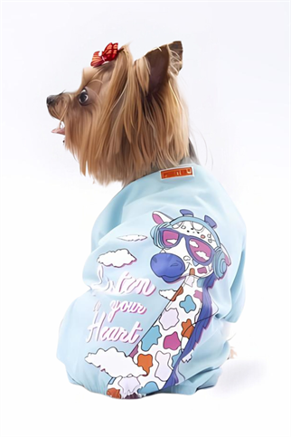 PawStar Bebe Mavi Giraffe Pijama Tulum