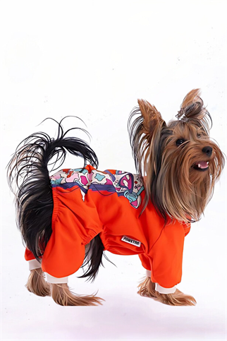 PawStar Turuncu Giraffe Pijama Tulum