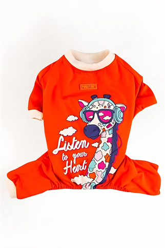 PawStar Turuncu Giraffe Pijama Tulum