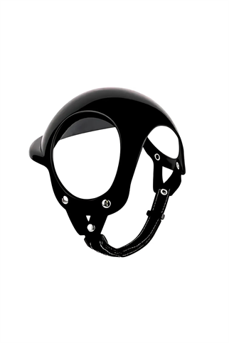 Pet Helmet Mini Açık Köpek Kask Gözlüklü Takım Siyah (Large)