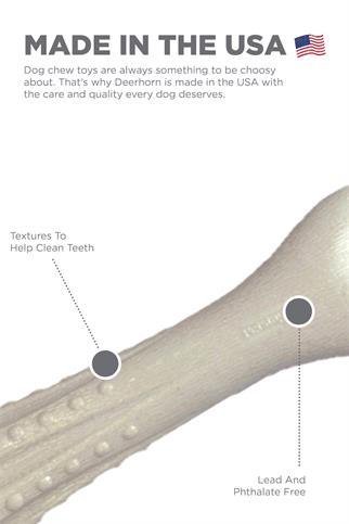 Petstages Deerhorn Antler Alternative Dog Chew Toy Dog ​​Chewing Toy - Xsmall