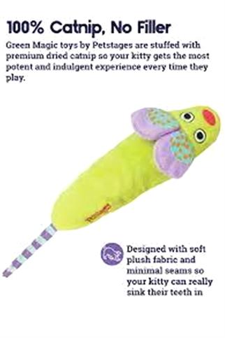 Petstages Green Magic Mightie Mouse Catnipi Cat Toy