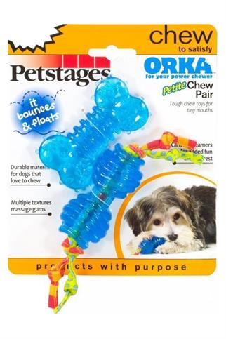 Petstages Orka Chew Pair 2 Pack Double Bone Dog Toy