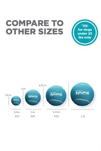 Petstages Squeaker Ballz Squeaky Tennis Balls, Small