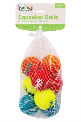 Petstages Squeaker Ballz Squeaky Tennis Balls, Small