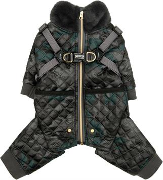 Puppia BYLUR Jumpsuit Siyah Tasmalı Köpek Tulumu