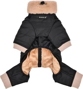 Puppia Everson Dog Jumpsuit Tasmalı Köpek Tulumu Siyah