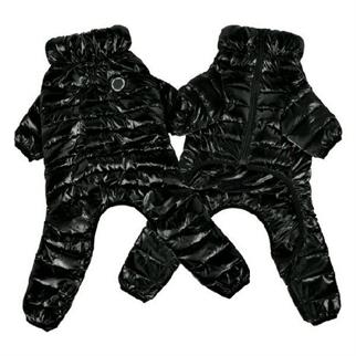 Puppia Glossy All in One Köpek Tulumu Siyah