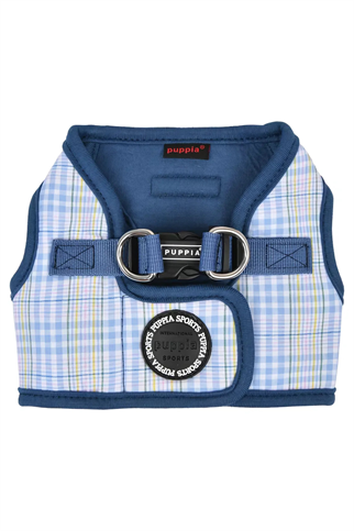 Puppia Göğüs Tasması Kareli Blue