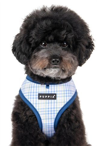 Puppia Göğüs Tasması Kareli Blue