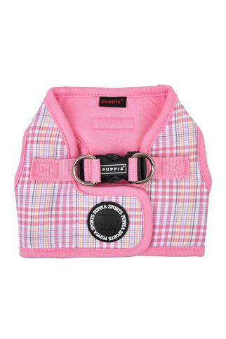Puppia Göğüs Tasması Kareli Pembe