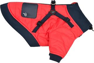 Puppia Stratus Dog Jumper Köpek Tasmalı Mont Kırmızı-Lacivert