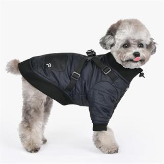 Puppia Stratus Dog Jumper Köpek Mont Siyah