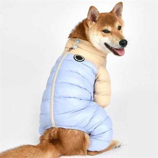 Puppia Ultra Light Pastel Jumpsuit Köpek Tulumu Mavi-Krem