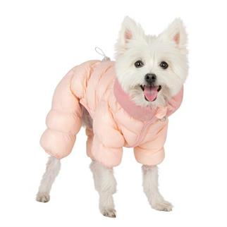 Puppia VELOUR SOFT ALLINONE JUMPER pink Köpek Tulumu