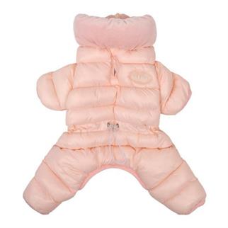 Puppia VELOUR SOFT ALLINONE JUMPER pink Köpek Tulumu